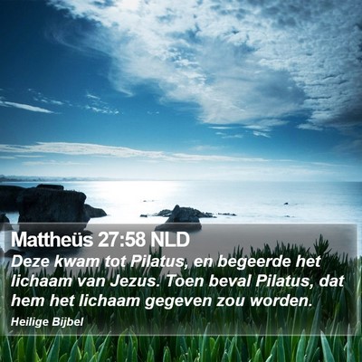 Mattheüs 27:58 NLD Bible Verse Image