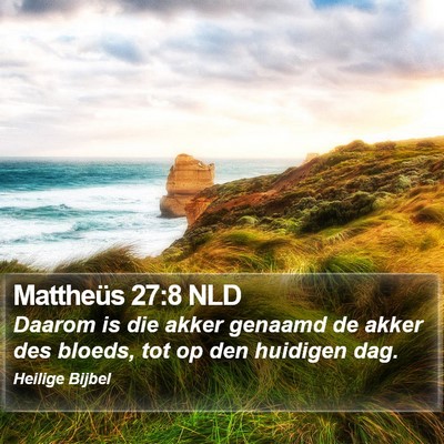 Mattheüs 27:8 NLD Bible Verse Image