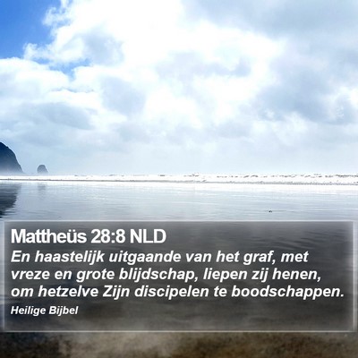 Mattheüs 28:8 NLD Bible Verse Image