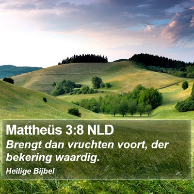 Mattheüs 3:8 NLD Bible Verse Image
