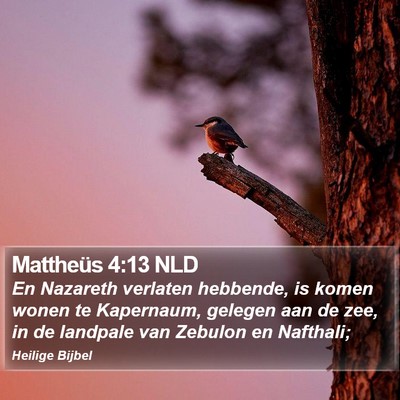 Mattheüs 4:13 NLD Bible Verse Image