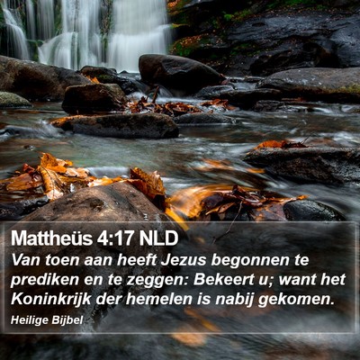 Mattheüs 4:17 NLD Bible Verse Image