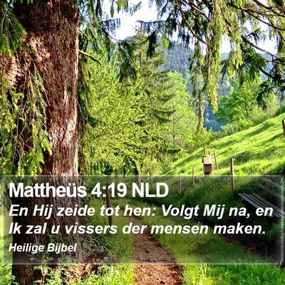 Mattheüs 4:19 NLD Bible Verse Image