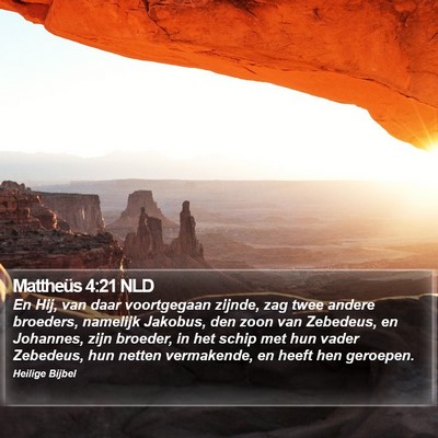 Mattheüs 4:21 NLD Bible Verse Image