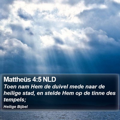 Mattheüs 4:5 NLD Bible Verse Image