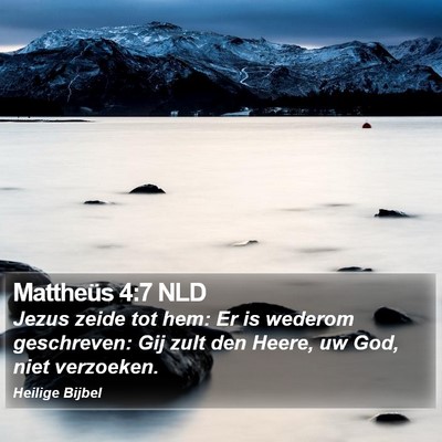 Mattheüs 4:7 NLD Bible Verse Image