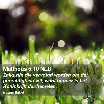 Mattheüs 5:10 NLD Bible Verse Image