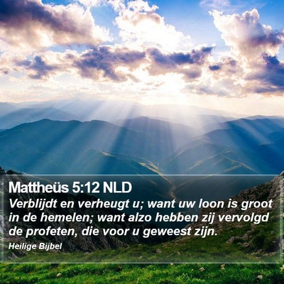 Mattheüs 5:12 NLD Bible Verse Image