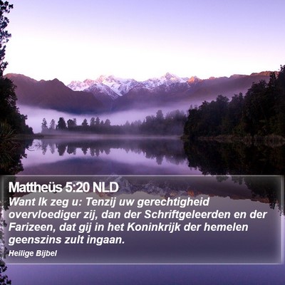 Mattheüs 5:20 NLD Bible Verse Image