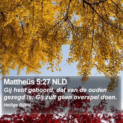 Mattheüs 5:27 NLD Bible Verse Image