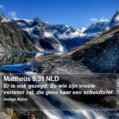 Mattheüs 5:31 NLD Bible Verse Image