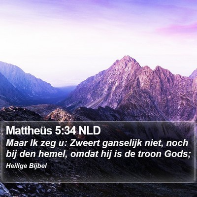 Mattheüs 5:34 NLD Bible Verse Image