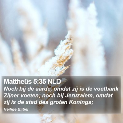 Mattheüs 5:35 NLD Bible Verse Image