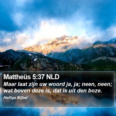 Mattheüs 5:37 NLD Bible Verse Image
