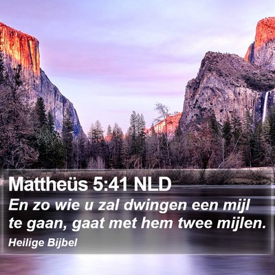 Mattheüs 5:41 NLD Bible Verse Image