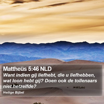 Mattheüs 5:46 NLD Bible Verse Image