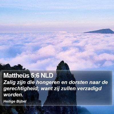 Mattheüs 5:6 NLD Bible Verse Image