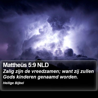 Mattheüs 5:9 NLD Bible Verse Image