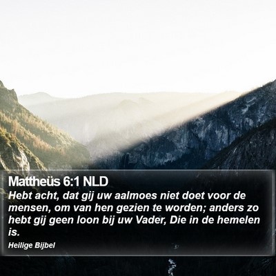 Mattheüs 6:1 NLD Bible Verse Image
