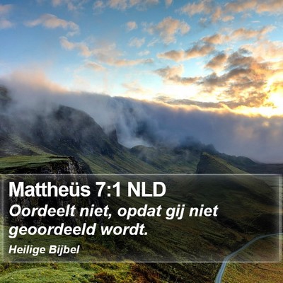 Mattheüs 7:1 NLD Bible Verse Image