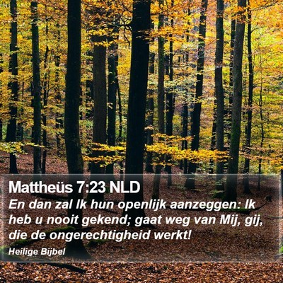 Mattheüs 7:23 NLD Bible Verse Image