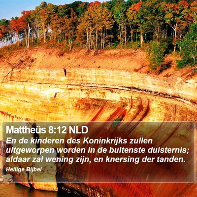 Mattheüs 8:12 NLD Bible Verse Image