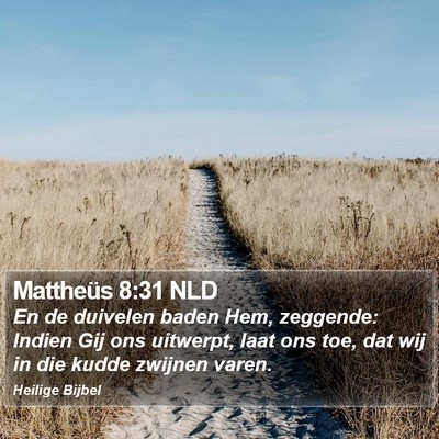 Mattheüs 8:31 NLD Bible Verse Image