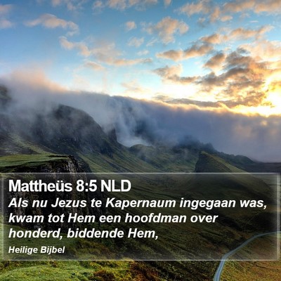Mattheüs 8:5 NLD Bible Verse Image