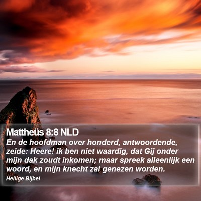 Mattheüs 8:8 NLD Bible Verse Image