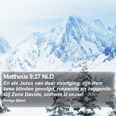 Mattheüs 9:27 NLD Bible Verse Image
