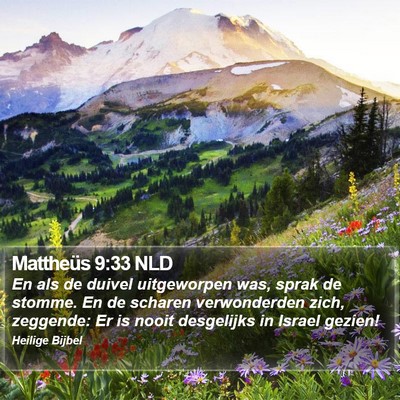 Mattheüs 9:33 NLD Bible Verse Image