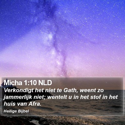 Micha 1:10 NLD Bible Verse Image