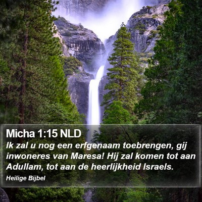Micha 1:15 NLD Bible Verse Image
