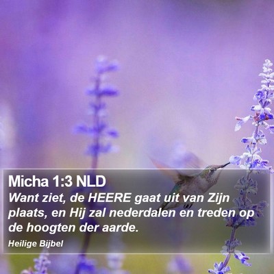 Micha 1:3 NLD Bible Verse Image