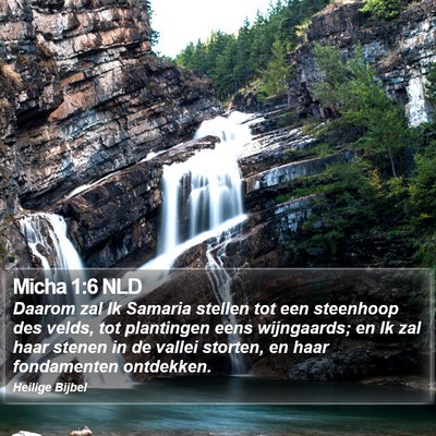 Micha 1:6 NLD Bible Verse Image