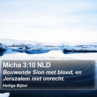 Micha 3:10 NLD Bible Verse Image