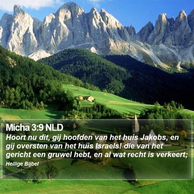 Micha 3:9 NLD Bible Verse Image