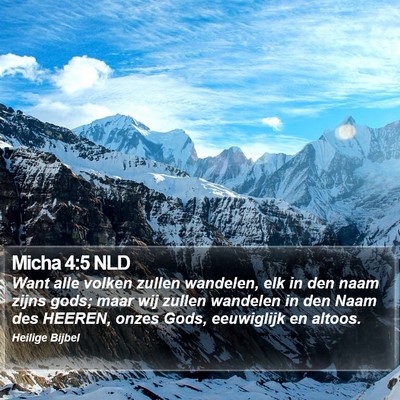 Micha 4:5 NLD Bible Verse Image
