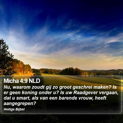 Micha 4:9 NLD Bible Verse Image