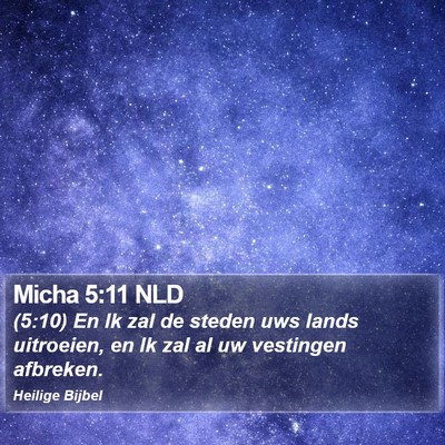 Micha 5:11 NLD Bible Verse Image