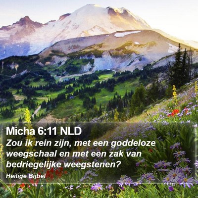 Micha 6:11 NLD Bible Verse Image