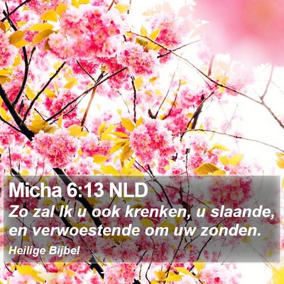 Micha 6:13 NLD Bible Verse Image