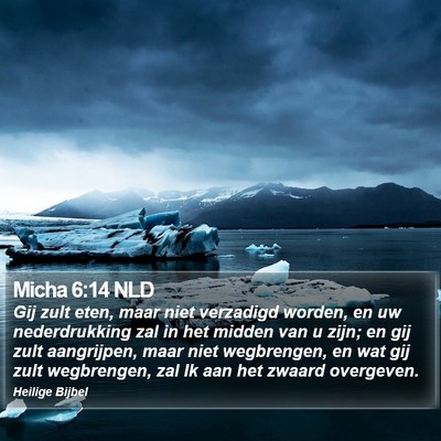 Micha 6:14 NLD Bible Verse Image