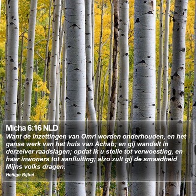 Micha 6:16 NLD Bible Verse Image