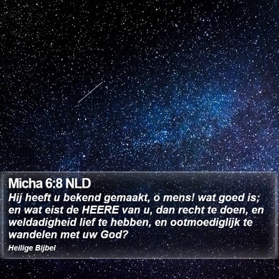 Micha 6:8 NLD Bible Verse Image