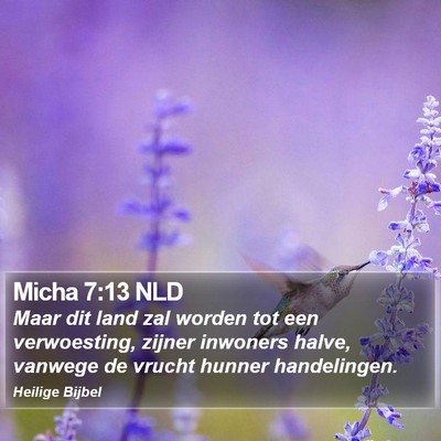 Micha 7:13 NLD Bible Verse Image