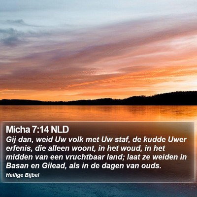 Micha 7:14 NLD Bible Verse Image