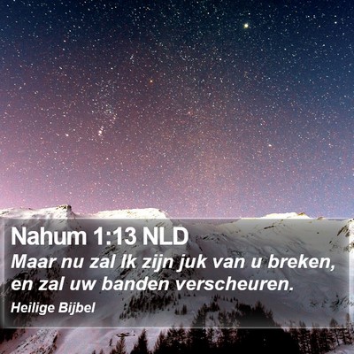 Nahum 1:13 NLD Bible Verse Image