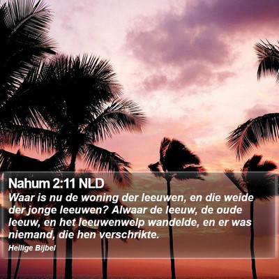 Nahum 2:11 NLD Bible Verse Image