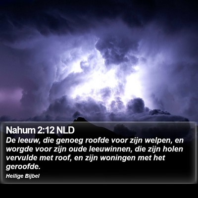 Nahum 2:12 NLD Bible Verse Image